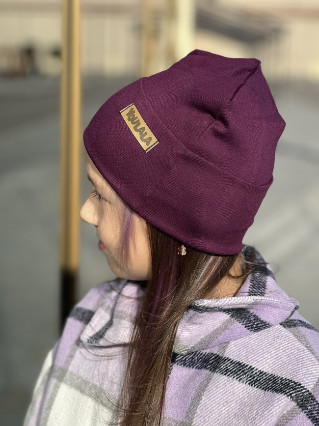 Шапка детская, бордовая