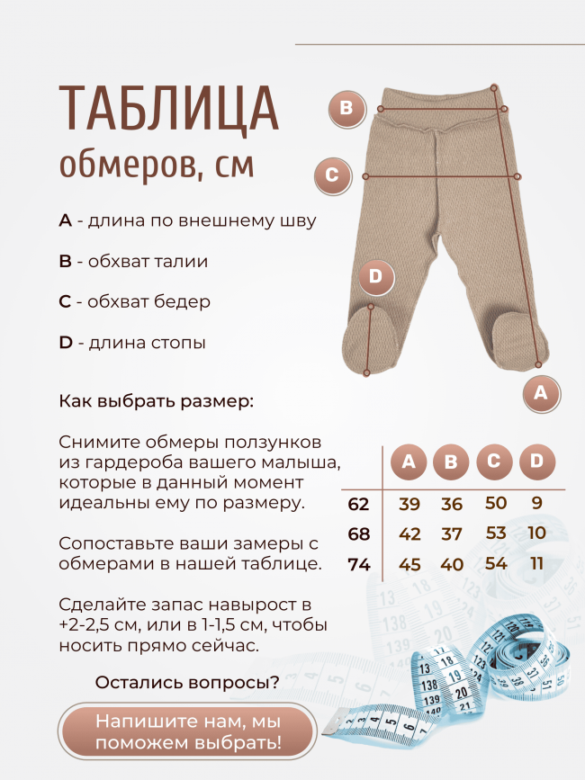 Ползунки детские, Вафелька, какао