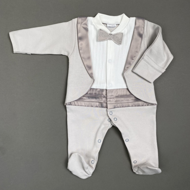 Нарядный комбинезон для мальчика, какао, Фрак Нарядный комбинезон для мальчика, какао, Фрак