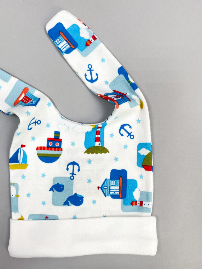 Шапочка детская, голубая, Морячок Шапочка детская, голубая, Морячок