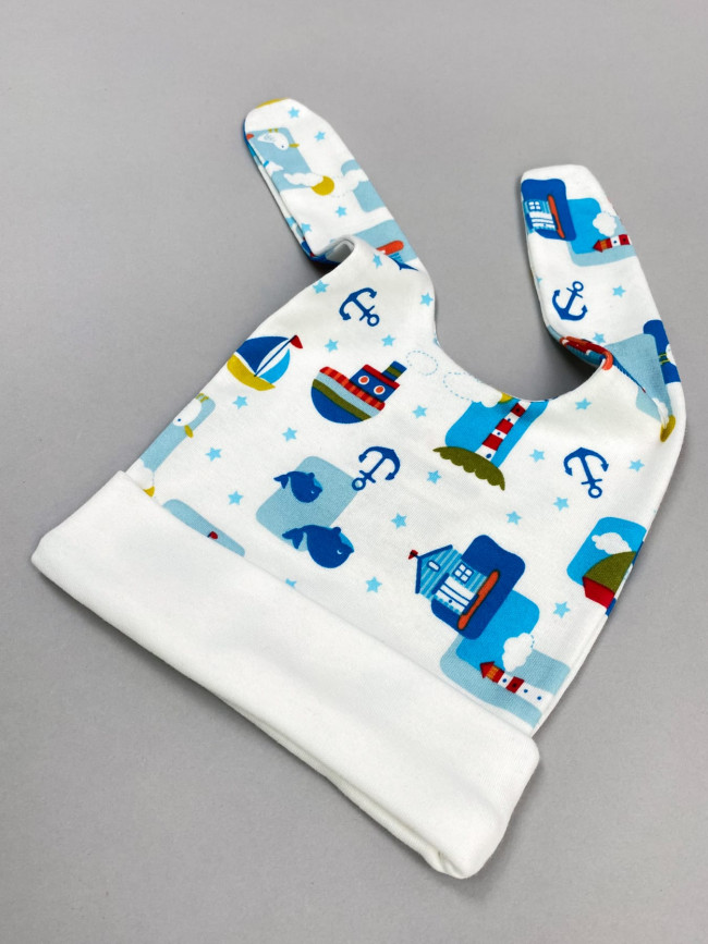 Шапочка детская, голубая, Морячок Шапочка детская, голубая, Морячок