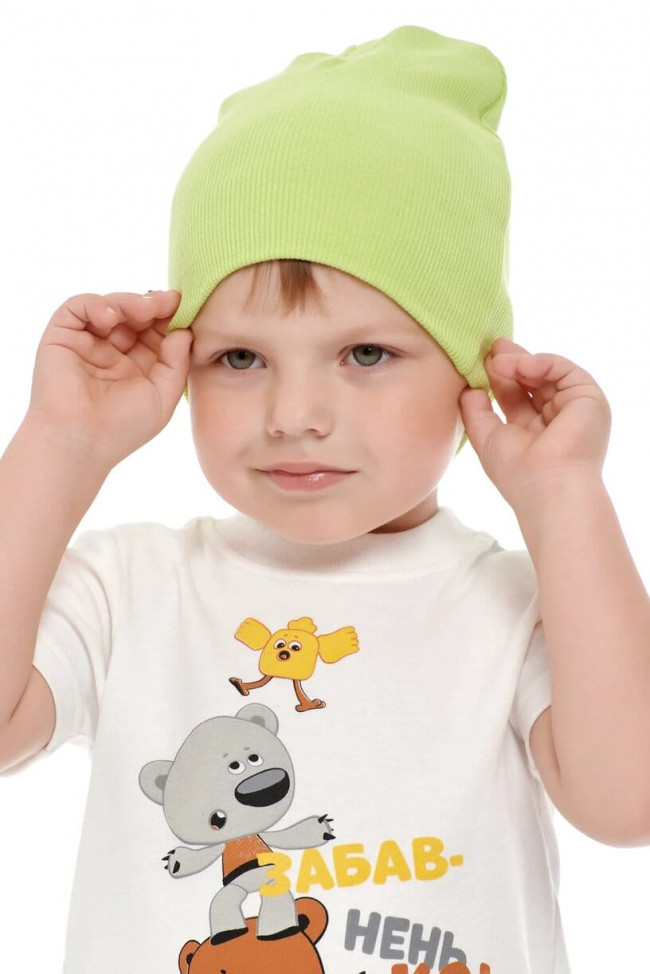 Шапка детская, зеленая, Ми-Ми-Мишки 