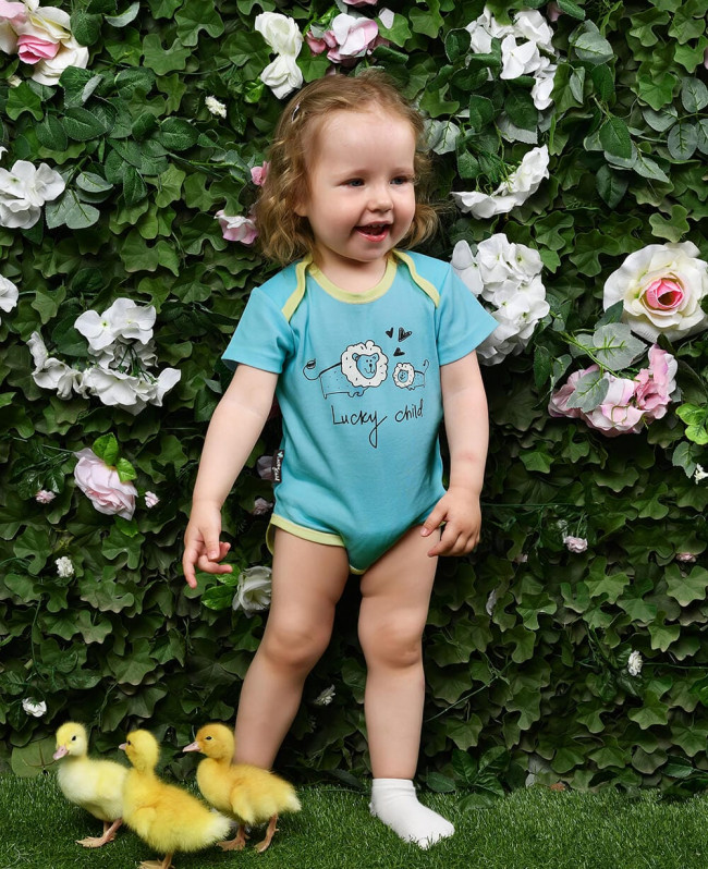 Боди с коротким рукавом, Львы, коллекция Зоопарк