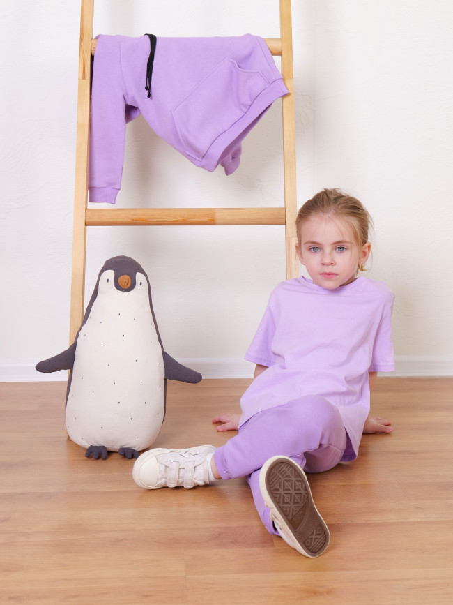 Комплект детских футболок, светло-сиреневая и фуксия