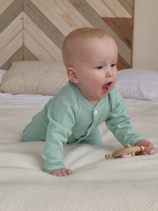 Кофточка детская, Вафелька, мятная