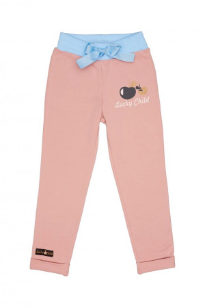 Брюки детские, розовые, Осенний лес