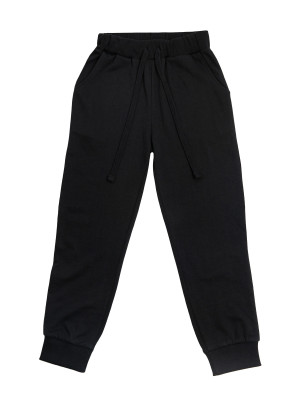 Утепленные брюки детские базовые, черные Утепленные брюки детские базовые, черные