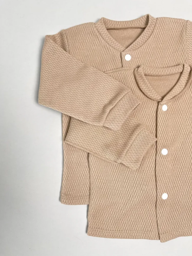 Кофточка детская, Вафелька, какао Кофточка детская, Вафелька, какао