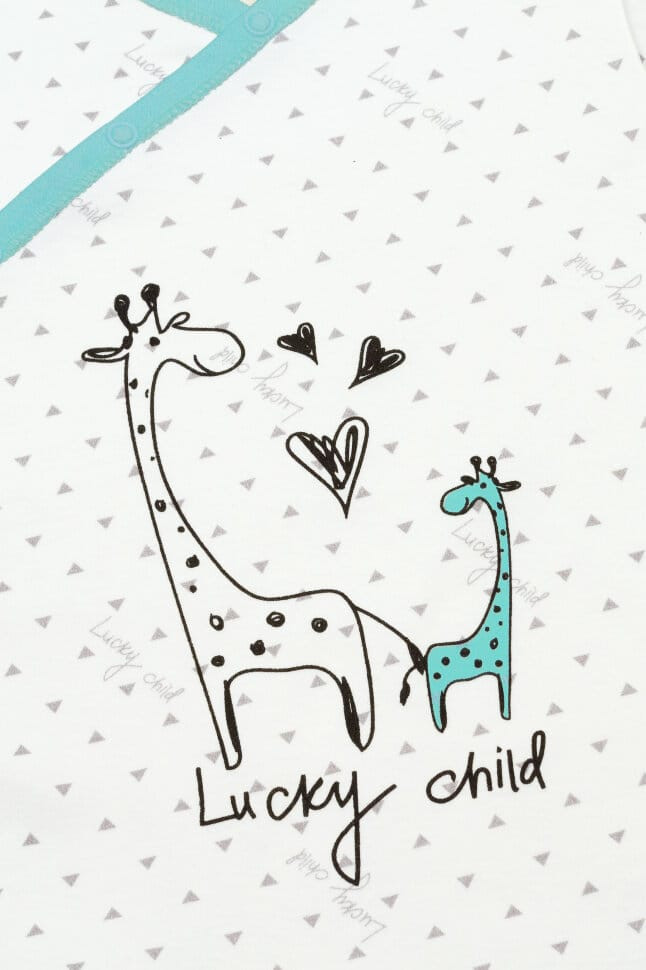 Боди с длинным рукавом, Жирафы, коллекция Зоопарк