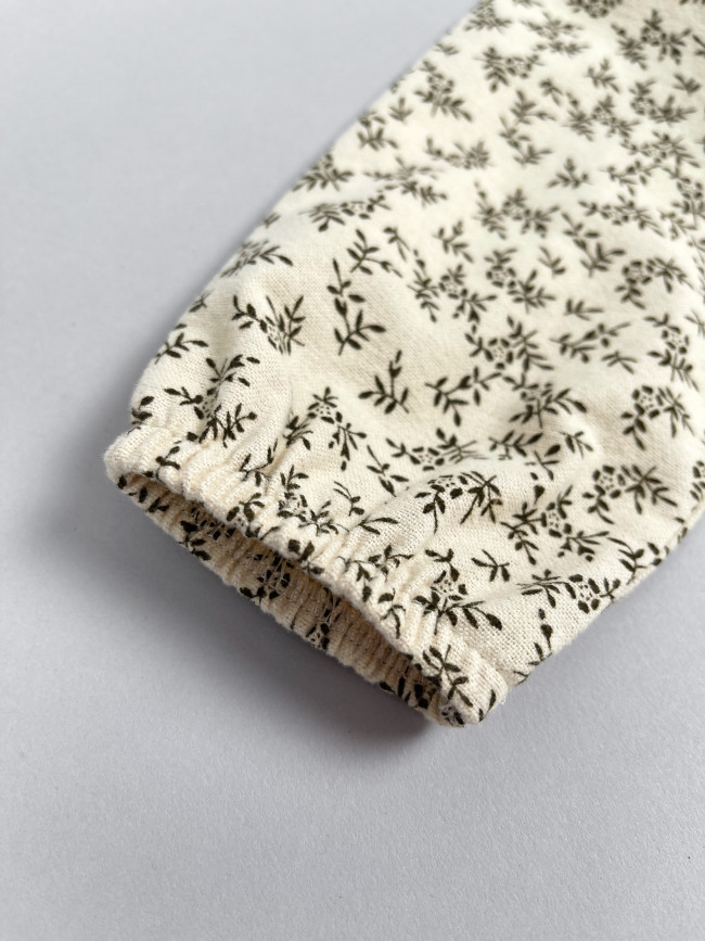 Платье для девочки с длинным рукавом, Осень, молочное с бантом для волос