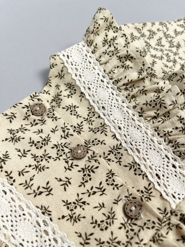 Платье для девочки с длинным рукавом, Осень, молочное с бантом для волос