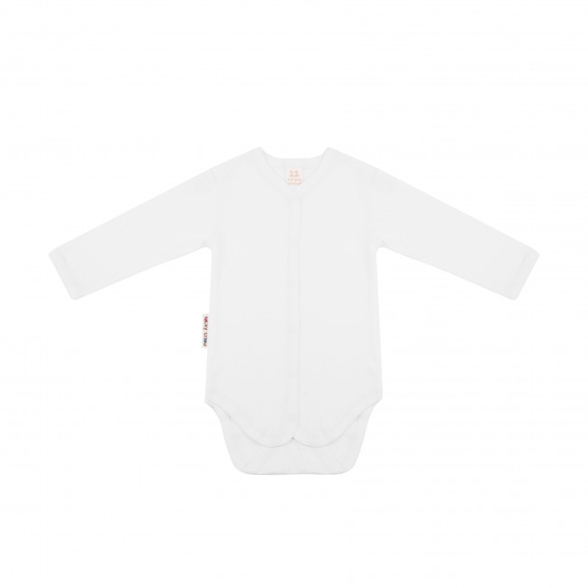 Боди с длинным рукавом, белый, Ажур