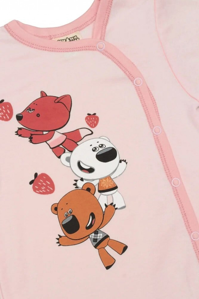 Боди детский, светло-розовый, Ми-Ми-Мишки