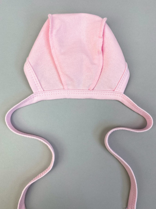 Утепленный чепчик для девочки, розовый, Базовая коллекция 