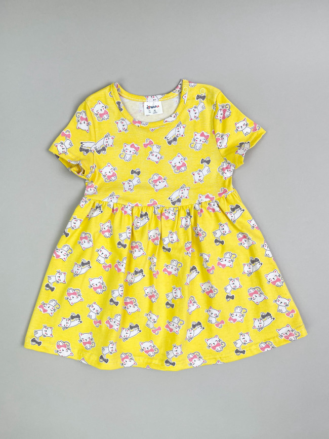 Платье детское с коротким рукавом, Кошачье лето