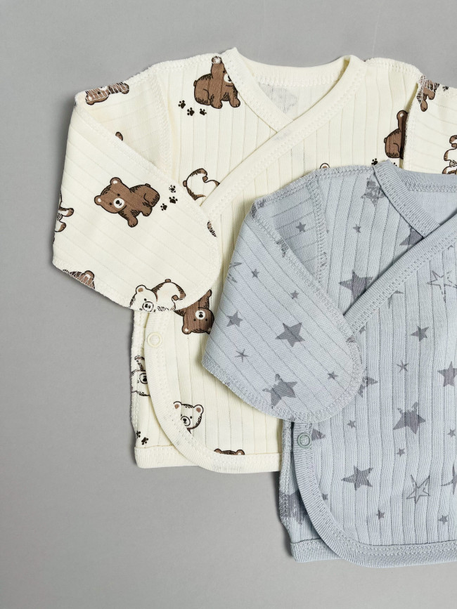 Набор распашонок для новорожденных малышей, Ванилька, Мишкин сон