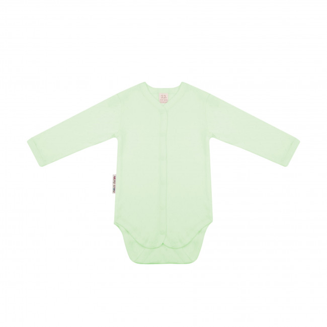 Боди с длинным рукавом, киви, Ажур