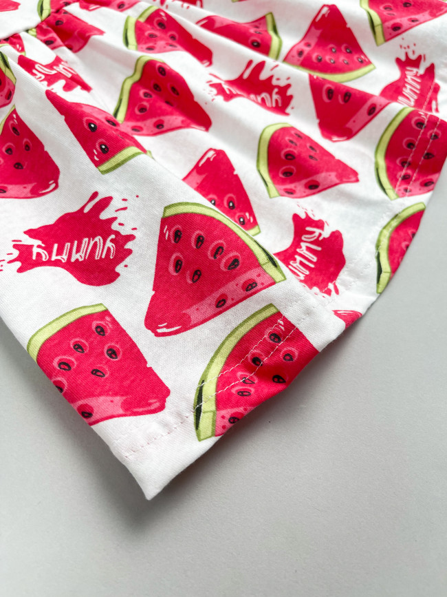 Платье детское с коротким рукавом, Арбузное лето Платье детское с коротким рукавом, Арбузное лето