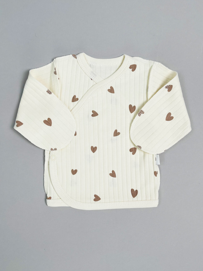 Набор распашонок для новорожденных малышей, Ванилька, Мамино сердечко Набор распашонок для новорожденных малышей, Ванилька, Мамино сердечко