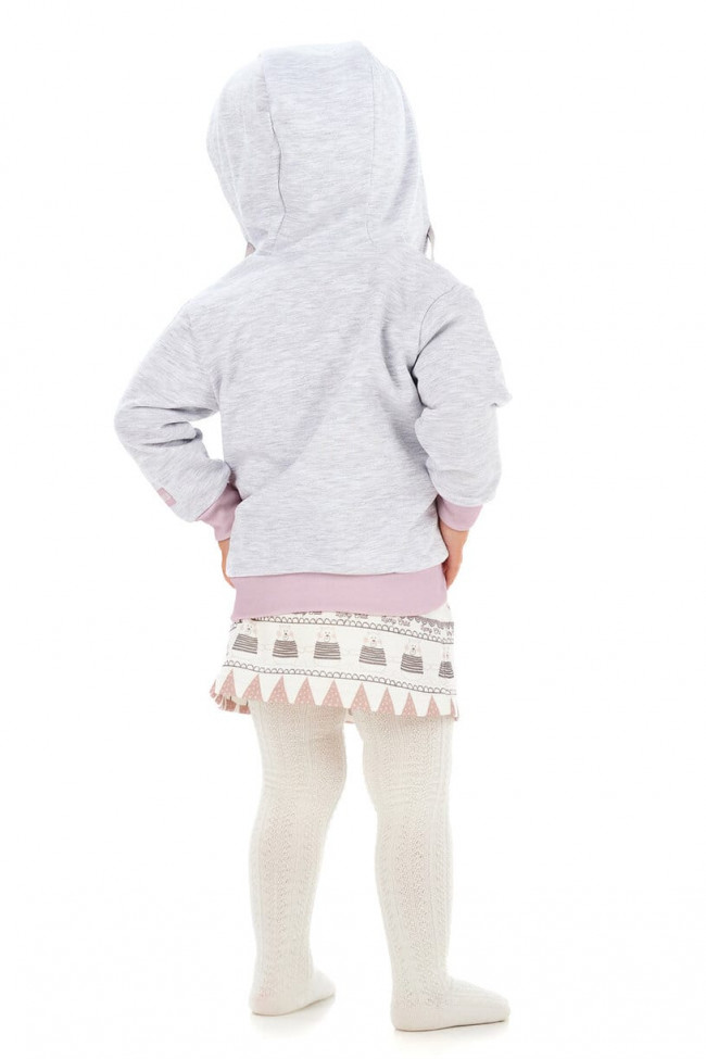 Курточка детская, на молнии, светло-серая, Зимние каникулы