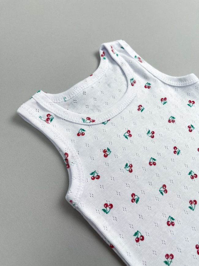 Детская боди майка, Моя ягодка, вишенки