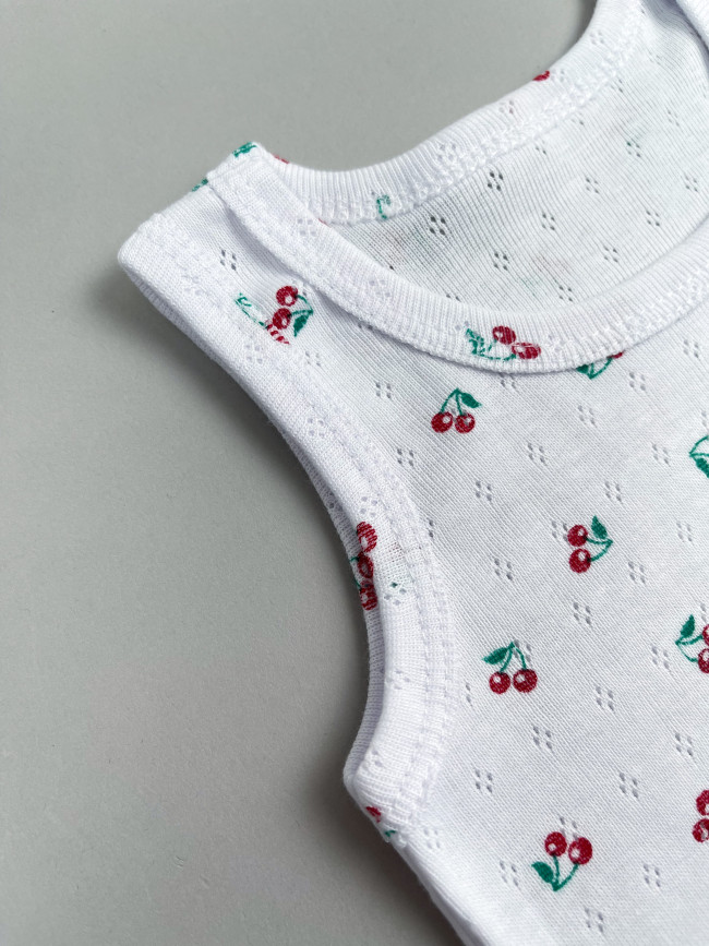 Детская боди майка, Моя ягодка, вишенки