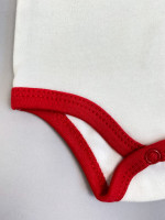 Полукомбинезон детский, молочный, Снеговик