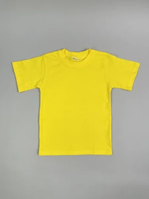 Футболка детская с коротким рукавом, желтая, базовая