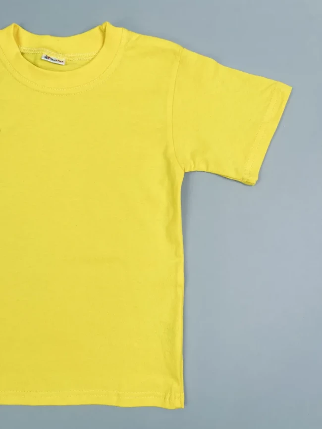 Футболка детская с коротким рукавом, желтая, базовая Футболка детская с коротким рукавом, желтая, базовая