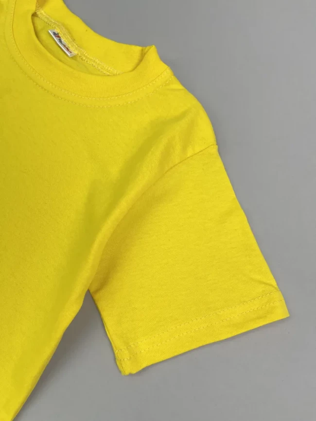 Футболка детская с коротким рукавом, желтая, базовая Футболка детская с коротким рукавом, желтая, базовая