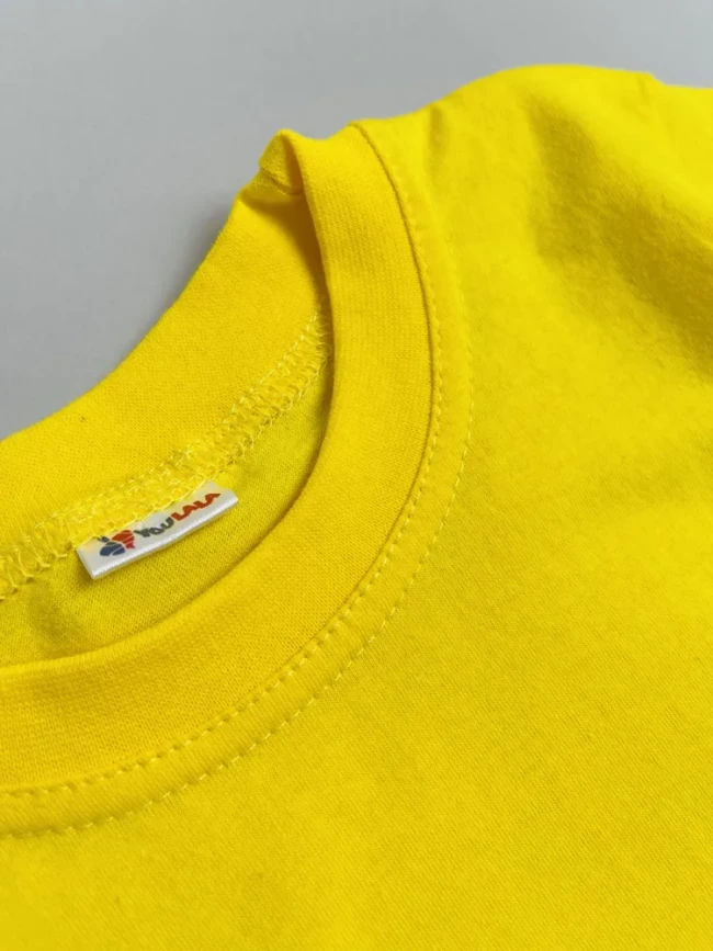 Футболка детская с коротким рукавом, желтая, базовая Футболка детская с коротким рукавом, желтая, базовая