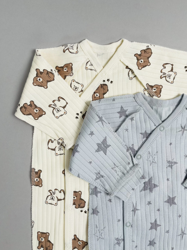 Набор детских комбинезонов на кнопках, Ванилька, Мишкин сон