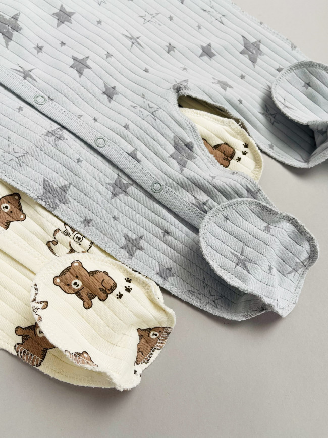 Набор детских комбинезонов на кнопках, Ванилька, Мишкин сон