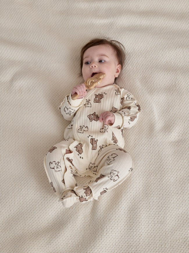 Набор детских комбинезонов на кнопках, Ванилька, Мишкин сон