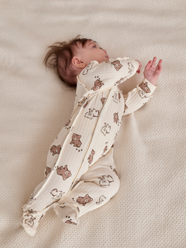 Набор детских комбинезонов на кнопках, Ванилька, Мишкин сон