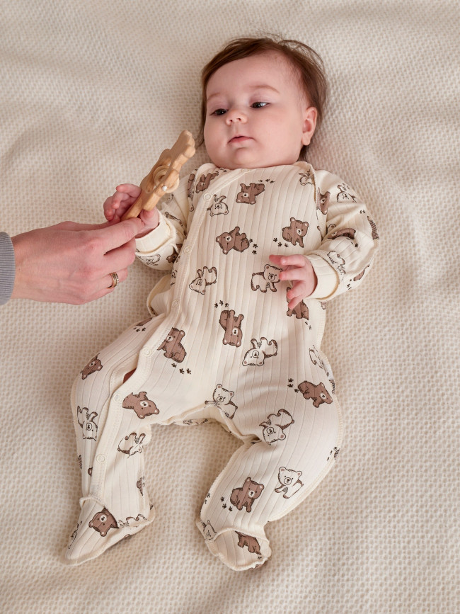 Набор детских комбинезонов на кнопках, Ванилька, Мишкин сон