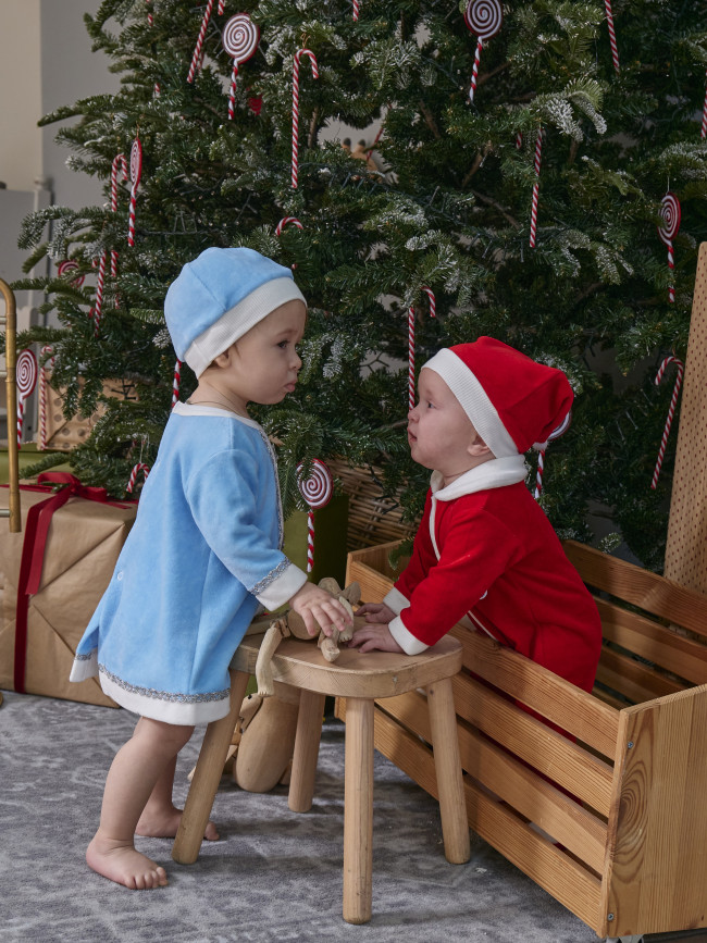 Детское нарядное платье для девочки с шапкой, Снегурочка