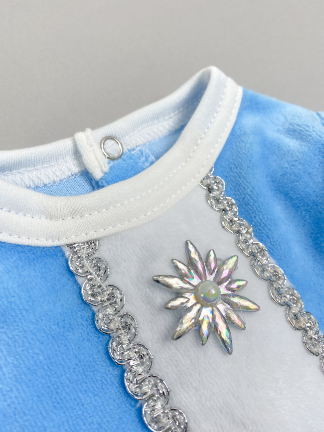 Детское нарядное платье для девочки с шапкой, Снегурочка