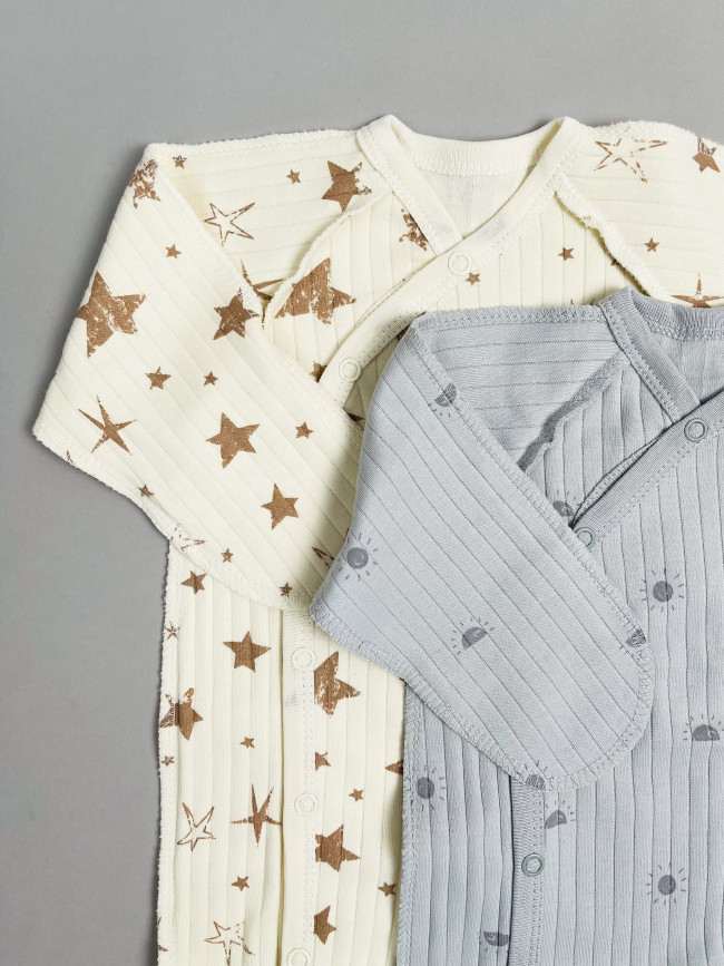 Набор детских комбинезонов на кнопках, Ванилька, Первая звезда