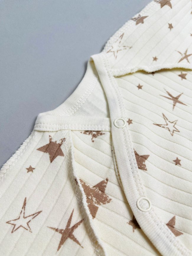 Набор детских комбинезонов на кнопках, Ванилька, Первая звезда