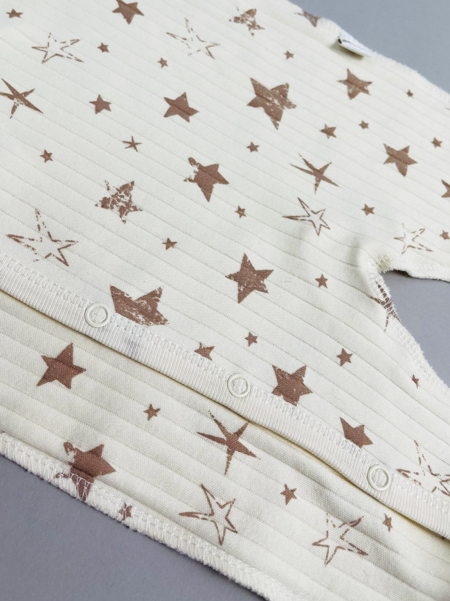 Набор детских комбинезонов на кнопках, Ванилька, Первая звезда
