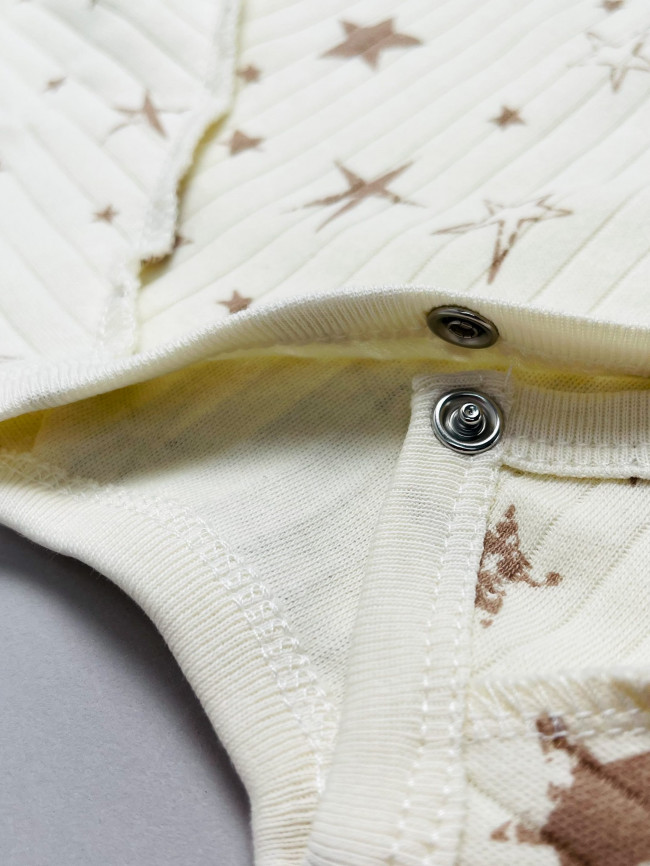 Набор детских комбинезонов на кнопках, Ванилька, Первая звезда