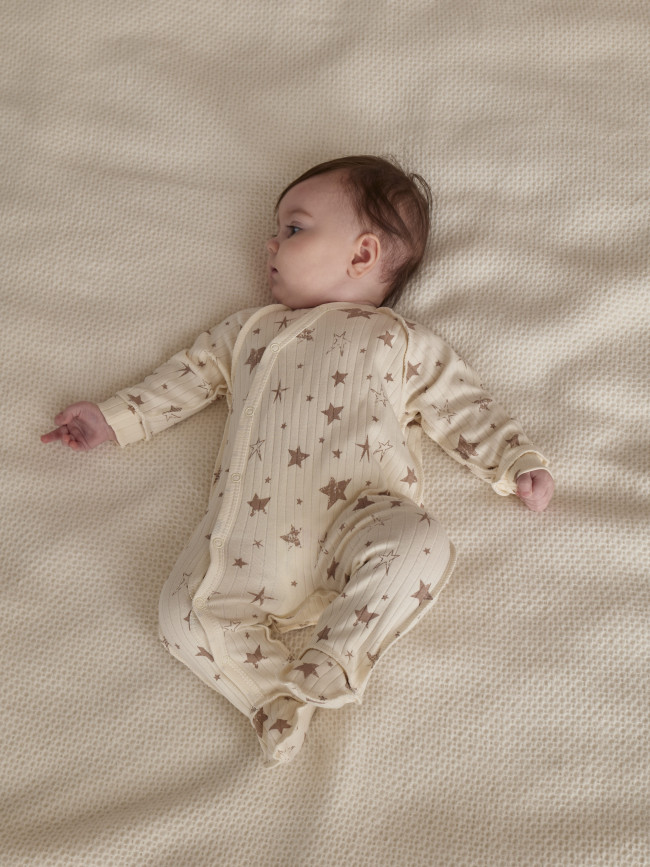 Набор детских комбинезонов на кнопках, Ванилька, Первая звезда