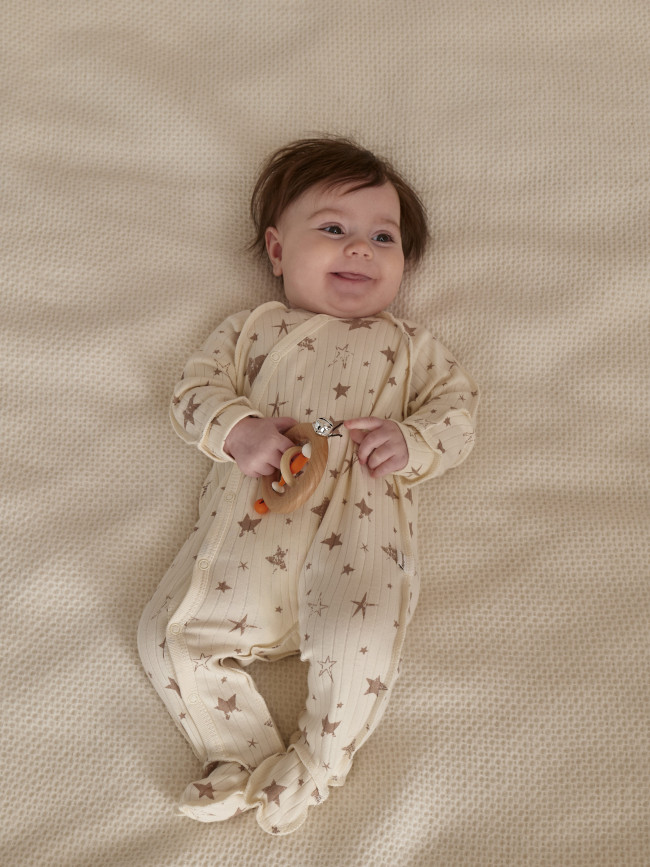 Набор детских комбинезонов на кнопках, Ванилька, Первая звезда