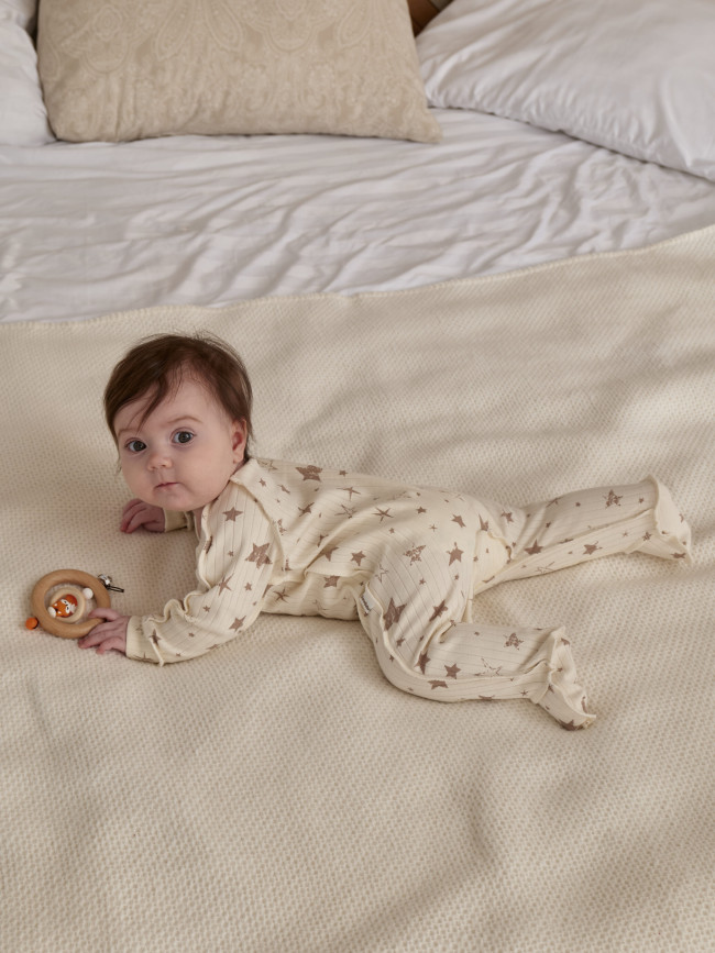 Набор детских комбинезонов на кнопках, Ванилька, Первая звезда