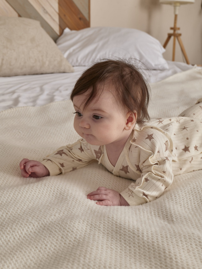 Набор детских комбинезонов на кнопках, Ванилька, Первая звезда