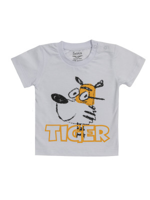 Футболка детская c коротким рукавом Tiger, белая