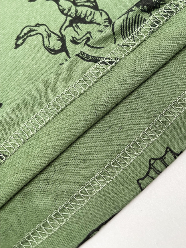 Детская футболка с коротким рукавом, Динозавры, хаки Детская футболка с коротким рукавом, Динозавры, хаки