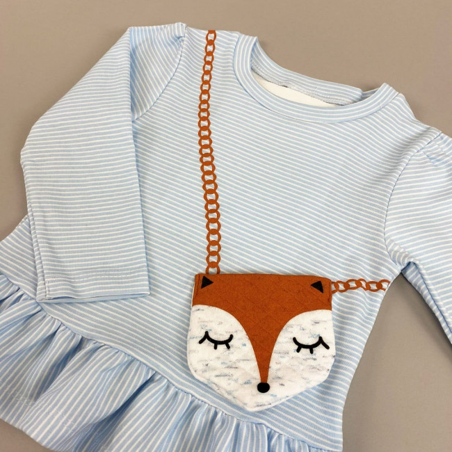 Джемпер для девочки, голубой, Лиса