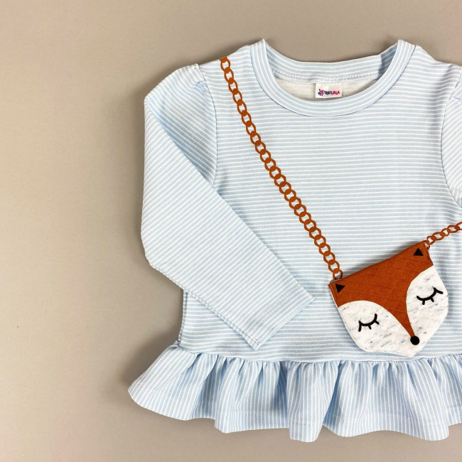 Джемпер для девочки, голубой, Лиса